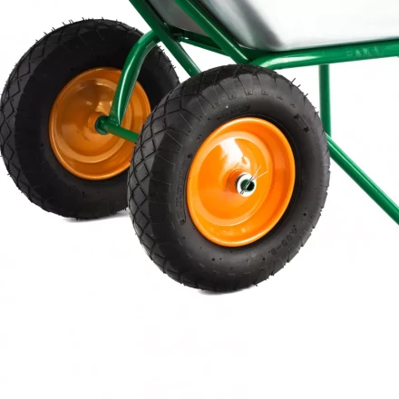 Тачка садово-строительная двухколесная усиленная грузоподьемность 320 кг обьем 100 л Palisad 68937 купить в Муравленко