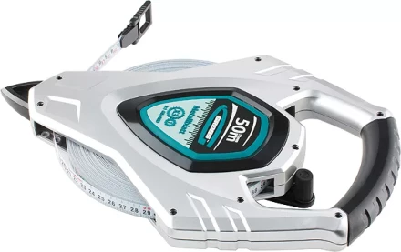 Рулетка геодезическая 50 м х 13 мм GROSS откр. корп. металл. лента Super-нейлон двуст. Шкала 31480 купить в Муравленко