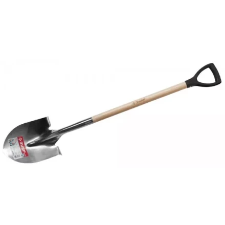 Лопата ЗУБР &quot;ЭКСПЕРТ&quot; штыковая садовая из нерж. стали, деревянный черенок из ясеня, пластиковая рукоятка, 290х210х1200мм 4-39430_z01 купить в Муравленко