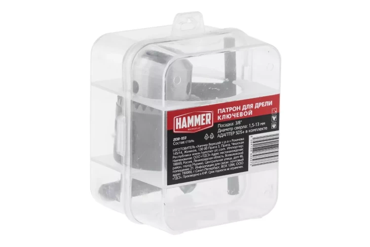 Патрон для дрели HAMMER Ф13мм 3/8" (208-103) купить в Муравленко