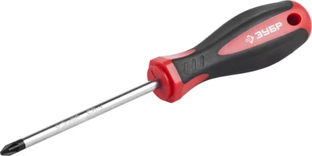 Отвертка ЗУБР &quot;МАСТЕР&quot;, Cr-v, эргономичная двухкомпонентная рукоятка, PZ2x100мм 25063-2-100_z02 купить в Муравленко