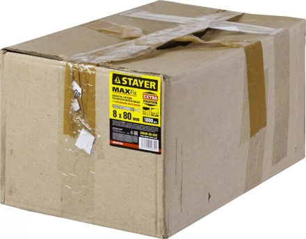 Дюбель-гвоздь полипропиленовый, потайный бортик, 8 x 80 мм, 1000 шт, STAYER Master 30640-08-080 30640-08-080 купить в Муравленко