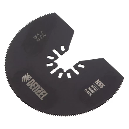 Насадка для МФИ отрезная полукруг Denzel 782301, HSS, по металлу и дереву, 80 мм х 1,2 мм, мелкий зуб купить в Муравленко