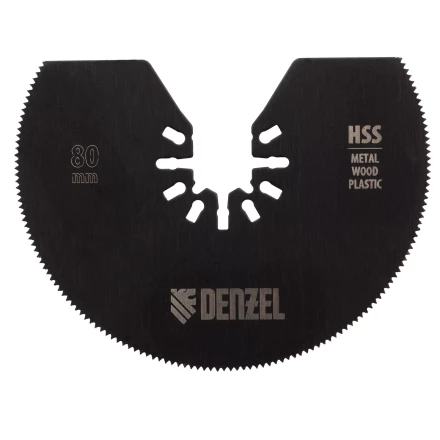 Насадка для МФИ отрезная полукруг Denzel 782301, HSS, по металлу и дереву, 80 мм х 1,2 мм, мелкий зуб купить в Муравленко