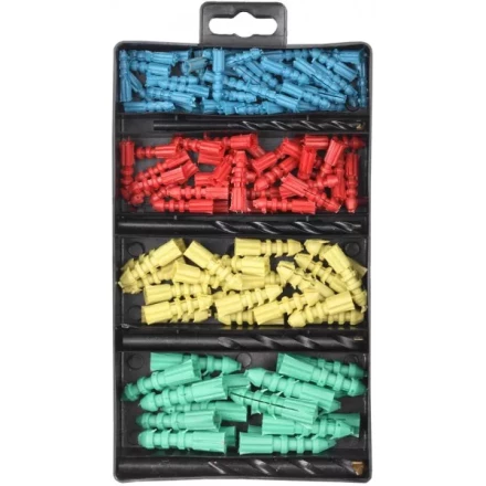 Набор ТЕВТОН Свёрла &quot;ХОББИ&quot; по бетону с дюбелями, 5, 6, 8, 10мм 2913-H4-120 купить в Муравленко