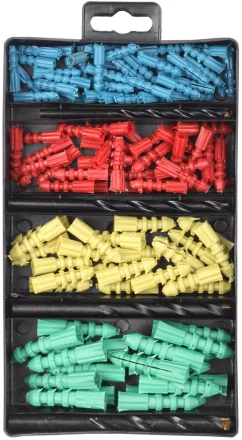 Набор ТЕВТОН Свёрла &quot;ХОББИ&quot; по бетону с дюбелями, 5, 6, 8, 10мм 2913-H4-120 купить в Муравленко