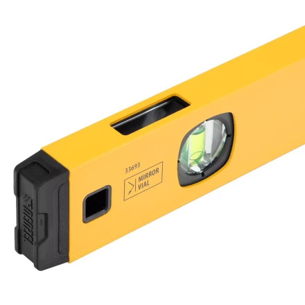 Уровень алюминиевый Denzel, магнит, фрезерованный, 3 глазка (1 зеркал.), 0,5 мм/м, 1000 мм, 33693 купить в Муравленко