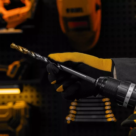 Сверло спиральное по металлу Denzel, 11 х 195 мм, Р6М5, Golden Tip, удлиненное 718264 купить в Муравленко