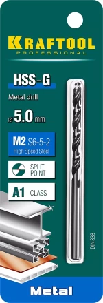 Сверла по металлу HSS-G Оберон 29651-5 купить в Муравленко