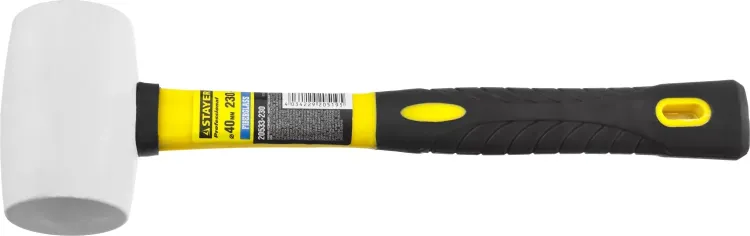Киянка STAYER "PROFI" резиновая БЕЛАЯ, с фиберглассовой ручкой, 230г 20533-230 купить в Муравленко