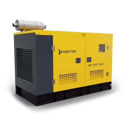 Дизельный генератор Vektor AD-120Y-T400 в шумозащитном кожухе с АВР купить в Муравленко