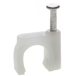 ЗУБР "МАСТЕР". Скоба-держатель для круглого кабеля, с оцинкованным гвоздем, 3 мм, 50 шт 45111-03