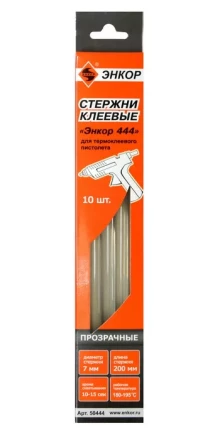 Стержень клеевой 7х200мм ЭНКОР 444 10 шт 50444 купить в Муравленко