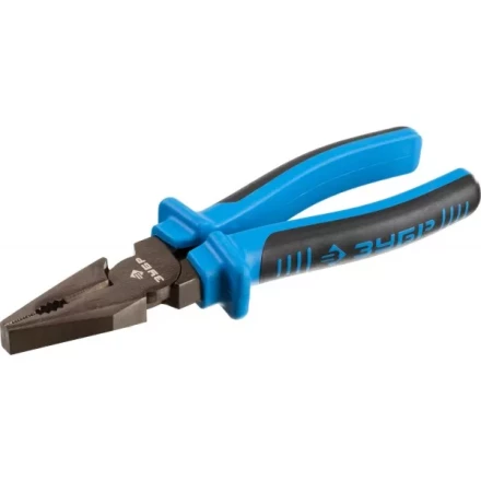 Плоскогубцы комбинированные ЗУБР эксцентриковое расположение шарнира, особостойкое спец. покрытие Н12Х1 (никель/хром), двухкомп рукоятки, 180мм 2201-1-18_z01 купить в Муравленко