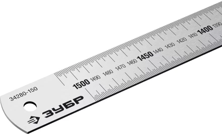 ЗУБР Про-150, длина 1.5 м, усиленная нержавеющая линейка, Профессионал (34280-150) купить в Муравленко
