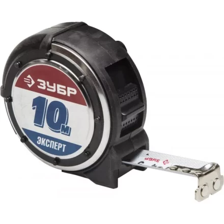 Рулетка ЗУБР &quot;ЭКСПЕРТ&quot; &quot;АНТЕЙ&quot;, металлический обрезиненный корпус, полотно с нейлоновым напылением, 10мх25мм 34053-10-25 купить в Муравленко