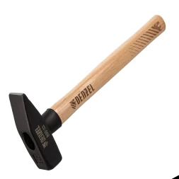 Молоток слесарный, Denzel 800 г, кованый квадратный боек, буковая рукоятка 10435