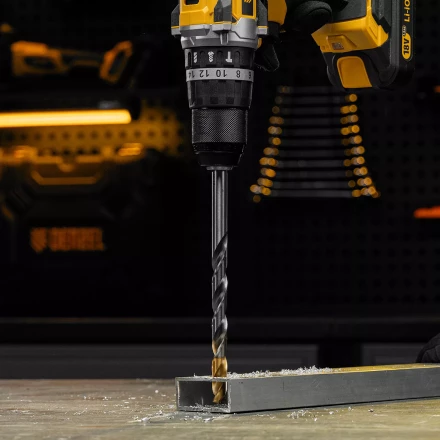 Сверло спиральное по металлу Denzel 12 x 205 мм, Р6М5, Golden Tip, удлиненное 718265 купить в Муравленко