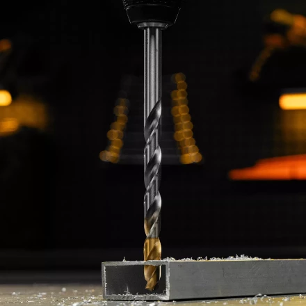 Сверло спиральное по металлу Denzel 12 x 205 мм, Р6М5, Golden Tip, удлиненное 718265 купить в Муравленко