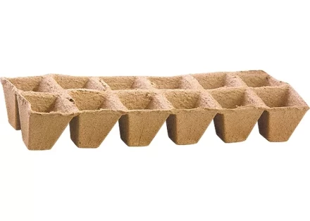 Торфяные горшочки 310х100х50 мм квадратные блок по 12 ячеек Россия 64354 купить в Муравленко