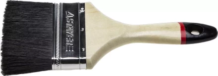 Кисть плоская STAYER &quot;UNIVERSAL-EURO&quot;, чёрная натуральная щетина, деревянная ручка, 100мм 01022-100 купить в Муравленко
