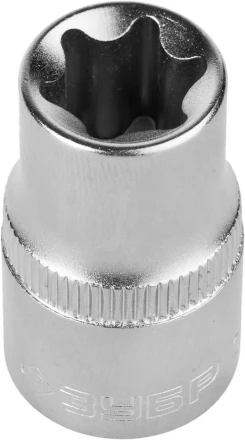 Головка торцовая ЗУБР &quot;МАСТЕР&quot; (1/2&quot;), Cr-V, E-TORX, хроматированное покрытие, E14 27719-14 купить в Муравленко