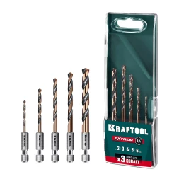 Набор сверл по металлу, хвостовик НЕХ-1/4, сталь М35-Со5% 29652-H5