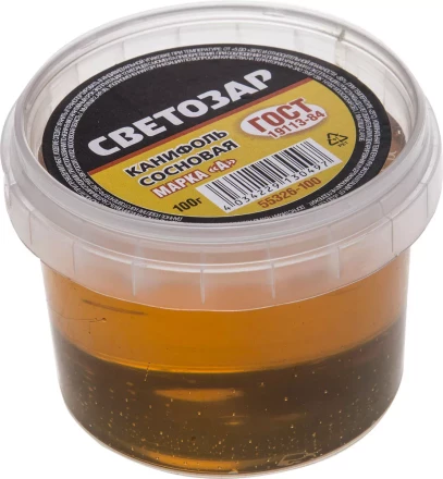 Канифоль СВЕТОЗАР для паяльных работ, пластиковая банка, 100г 55326-100 купить в Муравленко