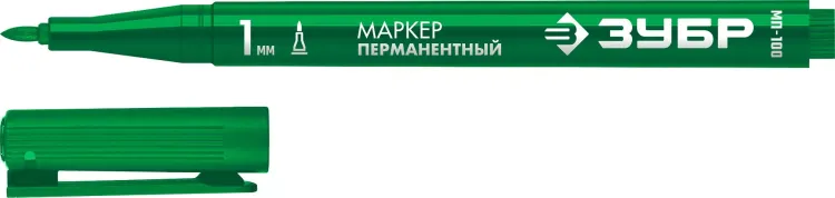 ЗУБР МП-100 зеленый, 1 мм перманентный маркер (06320-4) купить в Муравленко