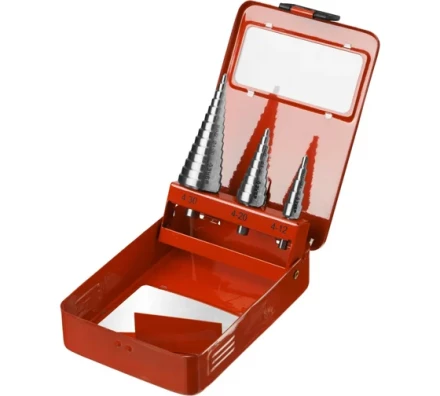 ЗУБР 4-30 мм, 3 шт, сталь Р4М2, набор ступенчатых сверл (29665-4-30-H3) купить в Муравленко