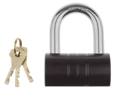 Замок ЗУБР &quot;МАСТЕР&quot; навесной, повышенной защищенности, дисковый механизм секрета, ключ 7 &quot;пинов&quot;, 82 x 46 мм 3720-21_z01 купить в Муравленко