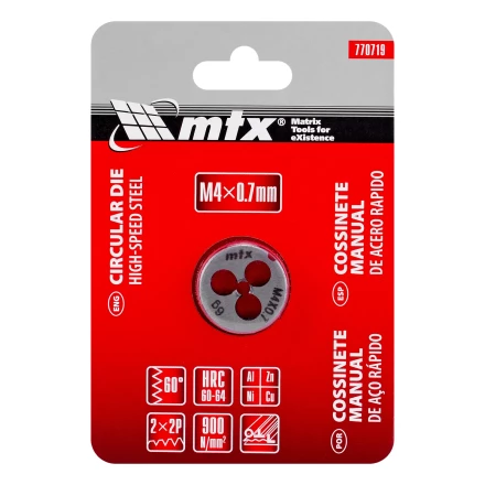 Плашка М4 х 0.7 мм, Р6М5 Matrix 770719 купить в Муравленко