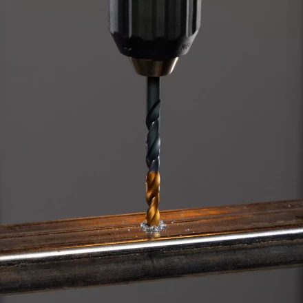 Сверло по металлу Denzel, 6 мм, HSS-Tin, Golden Tip, 10 шт. 717215 купить в Муравленко