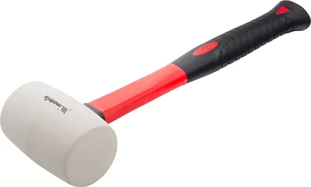 Киянка резиновая, 680 г, белая резина, фибергласовая рукоятка MATRIX 11197 купить в Муравленко