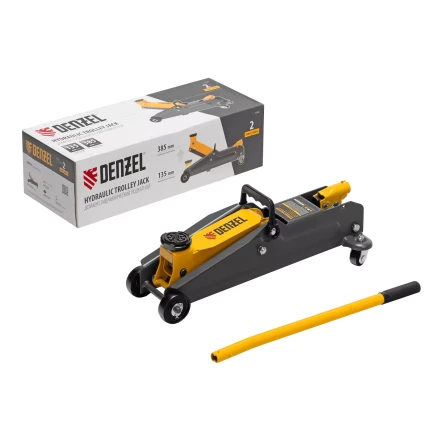 Домкрат гидравлический подкатной Denzel 51230, 2 т, 135-385 мм купить в Муравленко