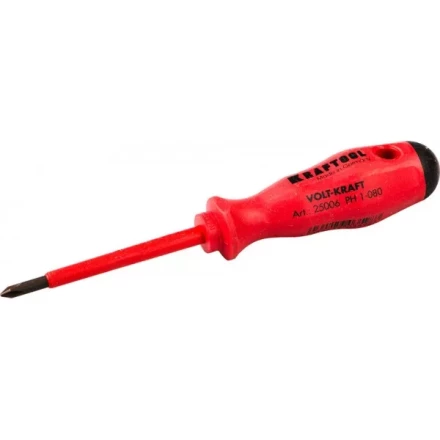 Отвертка KRAFTOOL &quot;VOLT-KRAFT&quot; 1000В, PH №1-80мм 25006-1-080 купить в Муравленко