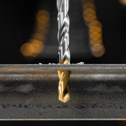 Набор сверл по металлу Denzel 723001, 1-10 мм, Р6М5-TiN, Golden Tip, 10 шт купить в Муравленко