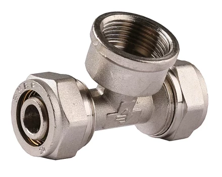 Тройник ЗУБР с внутренней резьбой, цанга-гайка, 1/2&quot;х16х2,0 мм, никель 51406-16-1/2 купить в Муравленко