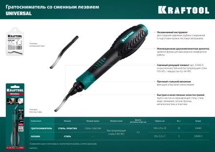 Сменное лезвие для гратоснимателя KRAFTOOL 23440-S купить в Муравленко