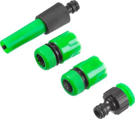 Набор поливочный РОСТОК: Наконечник, 2 соединителя 3/4&quot;, адаптер внешний 427263 купить в Муравленко