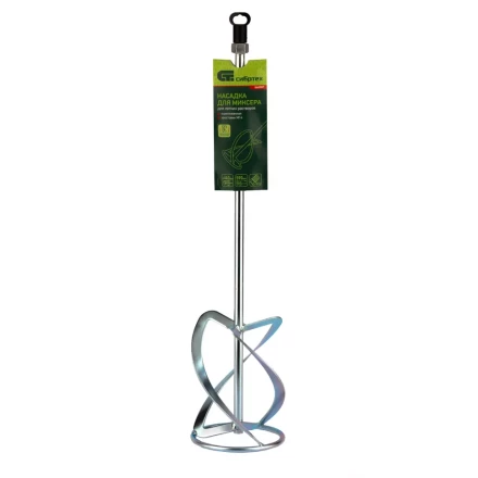 Насадка для миксера, для легких растворов, 140 х 590 мм, оцинкованная, хвостовик резьба М14 Сибртех 848987 купить в Муравленко