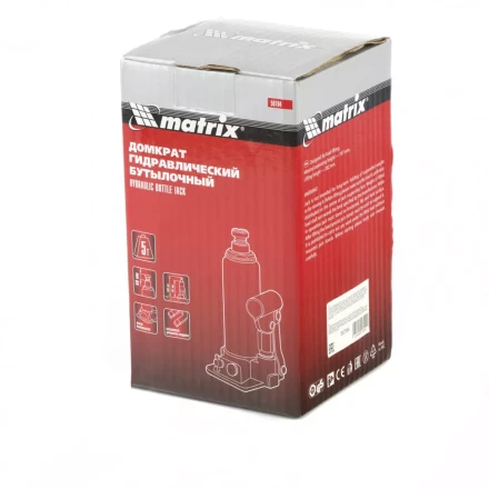 Домкрат гидравлический бутылочный 5 т h подъема 197-382 мм Matrix 50764 купить в Муравленко