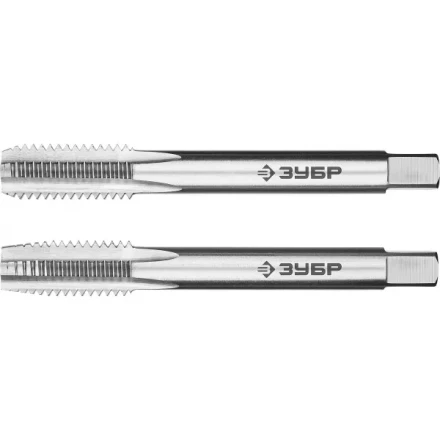 Метчики ЗУБР &quot;ЭКСПЕРТ&quot; машинно-ручные, комплектные для нарезания метрической резьбы в сквозных отверстиях, М10х1,5, 2шт 4-28007-10-1.5-H2 купить в Муравленко