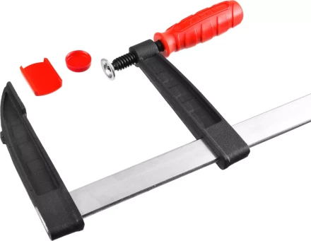 Струбцина ЗУБР &quot;МАСТЕР&quot;, тип &quot;F&quot;, пластмассовая ручка, стальная закаленная рейка, 120х1000мм 32150-120-1000 купить в Муравленко