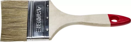Кисть плоская STAYER &quot;UNIVERSAL-STANDARD&quot;, светлая натуральная щетина, деревянная ручка, 75мм 0101-075 купить в Муравленко