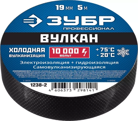 Изолента ВУЛКАН самовулканизирующаяся 19мм х 5м серия ПРОФЕССИОНАЛ купить в Муравленко