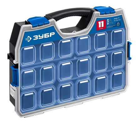 ЗУБР АМУР-11, 462 х 365 х 92 мм, Пластиковый органайзер со съемными лотками (38042-11) купить в Муравленко