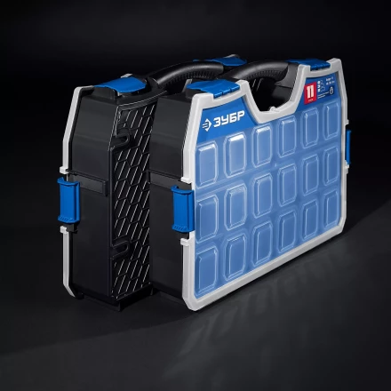 ЗУБР АМУР-11, 462 х 365 х 92 мм, Пластиковый органайзер со съемными лотками (38042-11) купить в Муравленко