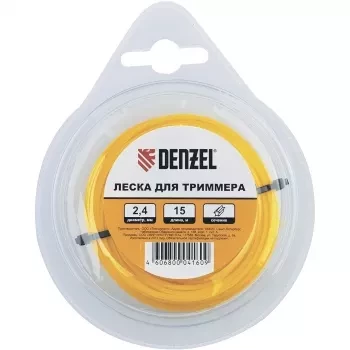Леска для триммера круглая 4 мм х 10м блистер Denzel Россия 96149 купить в Муравленко