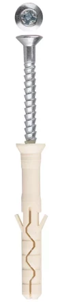 Дюбель-гвоздь ЗУБР "ПРОФЕССИОНАЛ" нейлоновый, потайный бортик, 8 x 60 мм, 60 шт 4-301375-08-060 купить в Муравленко